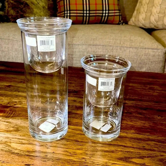NWT VTG YANKEE CANDLE Company 4 piece Cylinder Floating Set Home Accents Decor - Picture 1 of 11